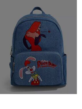 Cakeworthy Disney Who Framed Roger Rabbit Jessica Rabbit Denim Mini Backpack NWT